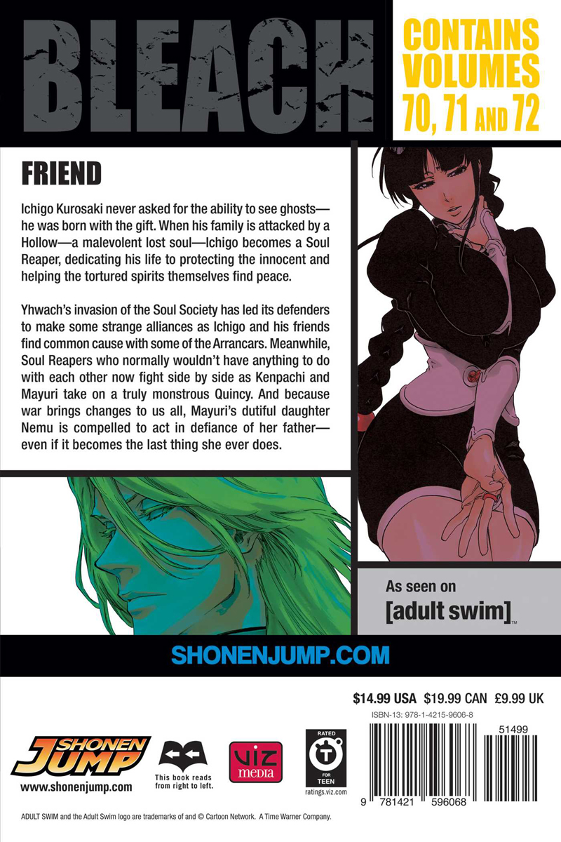 Bleach Omnibus Manga Vol 24 70 71 72 Archonia US