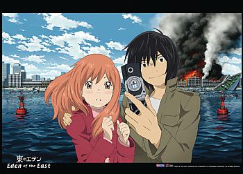 Eden of the East Wall Scroll - Saki and Akira Phone Pic [LONG]