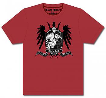 Black Butler T-Shirt - Sebastian/Ciel (RED) Coat of Arms (M)