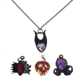 Disney Necklace - Villains Interchangeable (Maleficent / Cruella Deville / Evil Queen / Ursula)