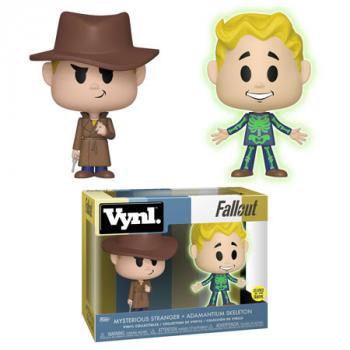 Fallout Vynl. Figure - Mysterious Stranger & Adamantium Skeleton (GITD) (2-Pack)