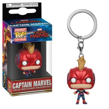 Captain Marvel Pocket POP! Key Chain - Captain Marvel w/ Helmet
