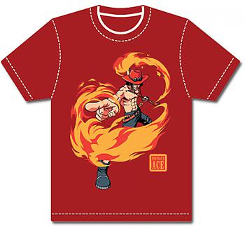 One Piece T-Shirt - Red Ace (S)