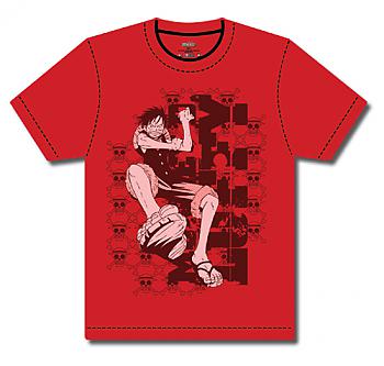 One Piece T-Shirt - Luffy Flex Red (XXL)