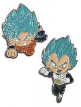 Dragon Ball Super Pins - Chibi SSB Goku & SSB Vegeta