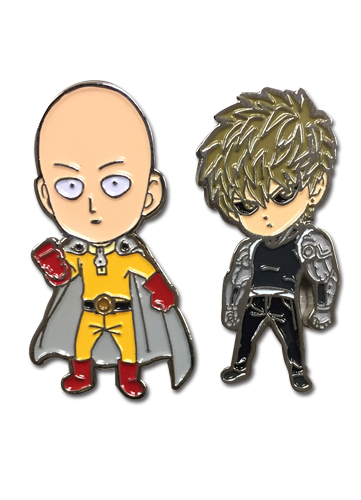 One Punch Man Pins Sd Saitama Genos Set Of 2 Archonia Us