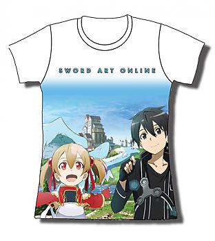 Sword Art Online T-Shirt - Silica & Kirito (Junior L)