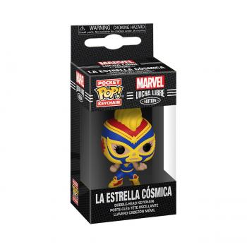Captain Marvel Pocket POP! Key Chain - La Estrella Cosmica (Captain Marvel) (Marvel Lucha Libre Edition)