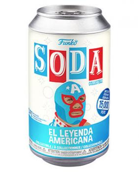 Luchadores Vinyl Soda Figure - El Leyenda Americana (Captain America) (Marvel) (Limited Edition: 15,000 PCS)