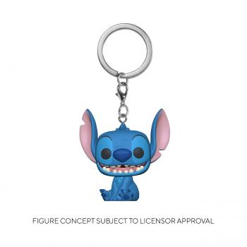 Lilo & Stitch Pocket POP! Key Chain - Smiling Seated Stitch (Disney)