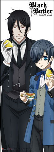 Black Butler Wall Scroll Sebastian Ciel Tea Lemons Tall