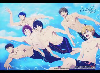 Free! Fabric Poster - Boys Swimming