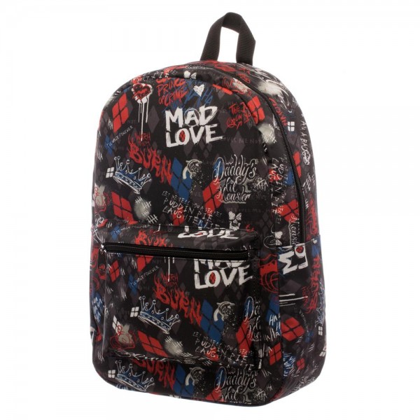 Suicide Squad Backpack - Harley Quinn Scribble Sublimated 