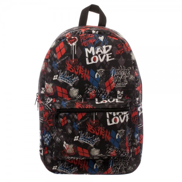 Suicide Squad Backpack - Harley Quinn Scribble Sublimated 