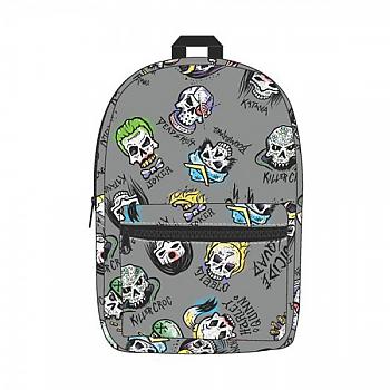 Suicide Squad Backpack - All Over Printed Skulls Sublimated