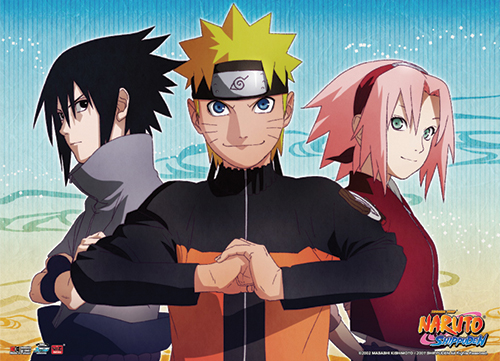 Naruto Shippuden Wall Scroll Naruto Sasuke Sakura Key Art Long