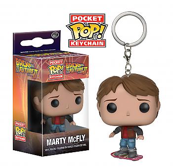 Back to the Future Pocket POP! Key Chain - Marty on Hoverboard