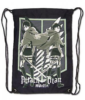 Attack on Titan Drawstring Backpack - Eren & Levi