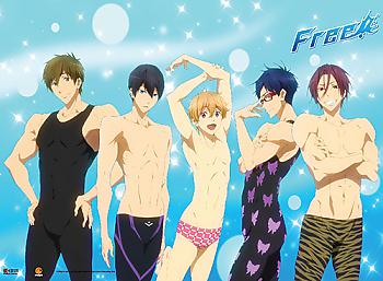 Free! Wall Scroll - Makoto, Haruka, Nagisa, Rei & Rin
