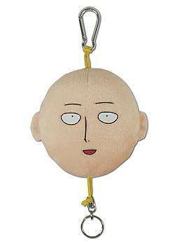 One-Punch Man Plush Key Chain - Saitama Face