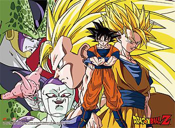Dragon Ball Z Wall Scroll - Goku Forms & Arch-Enemies [LONG]
