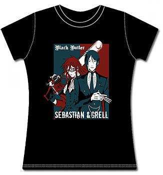 Black Butler T-Shirt - Sebastian & Grell (Junior S)