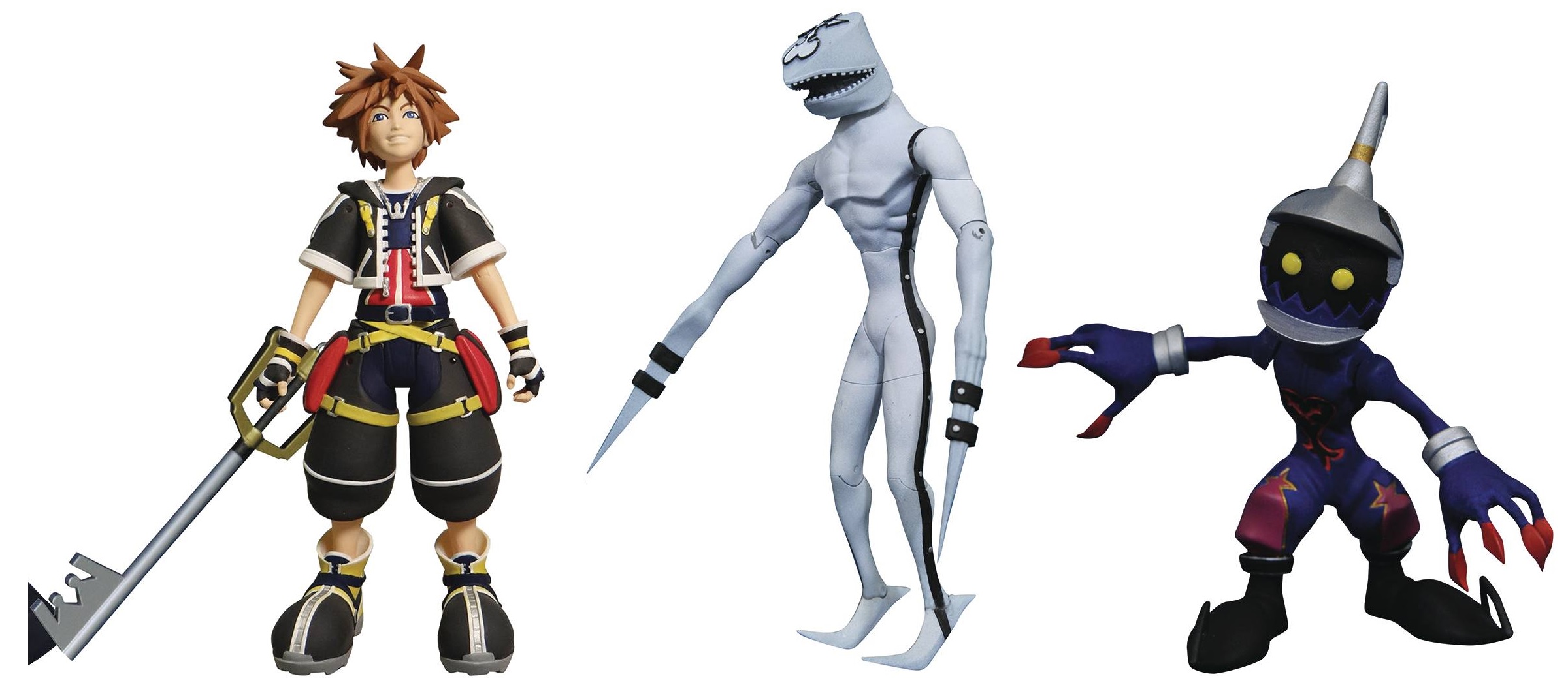 Kingdom Hearts Action Figures - Series 1: Sora, Dusk, Soldier (Set of 3) @Archonia_US