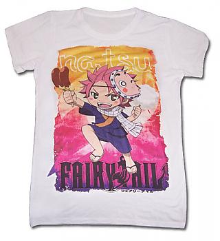 Fairy Tail T-Shirt - Natsu Chibi Festival Dye Sublimation (Junior S)